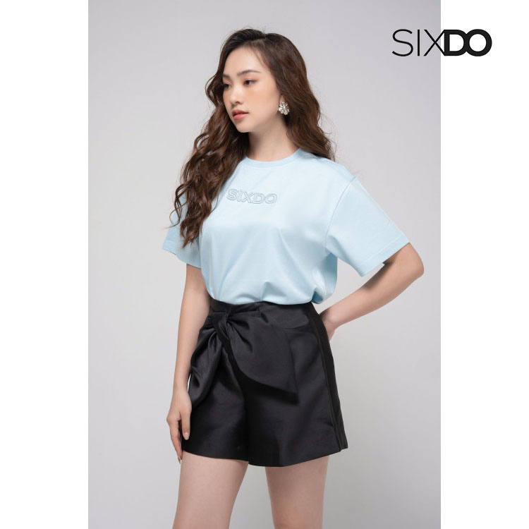 Áo phông chữ thêu SIXDO thời trang nhiều màu