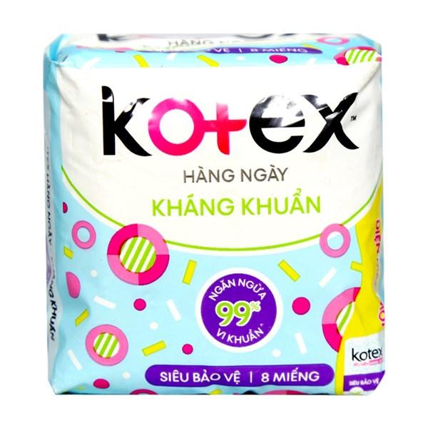 Combo 4 Băng Vệ Sinh Kháng Khuẩn Hàng Ngày Kotex Siêu Bảo Vệ 8 miếng