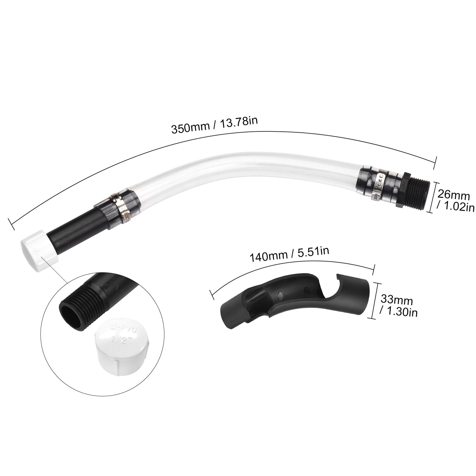 Racing Fuel Filler Hose with Hose Bender Gas Can Fuel Rubber Tubing Hose with Plastic Holder Compatible with VP Racing Fuel, Jegs Jugs, LC2 Jugs, Scribner Fuel Jugs