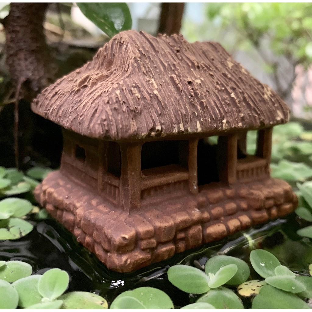 Nhà Lá Một Gian Trang Trí Hồ Cá,Bể Cá-Hòn Non Bộ