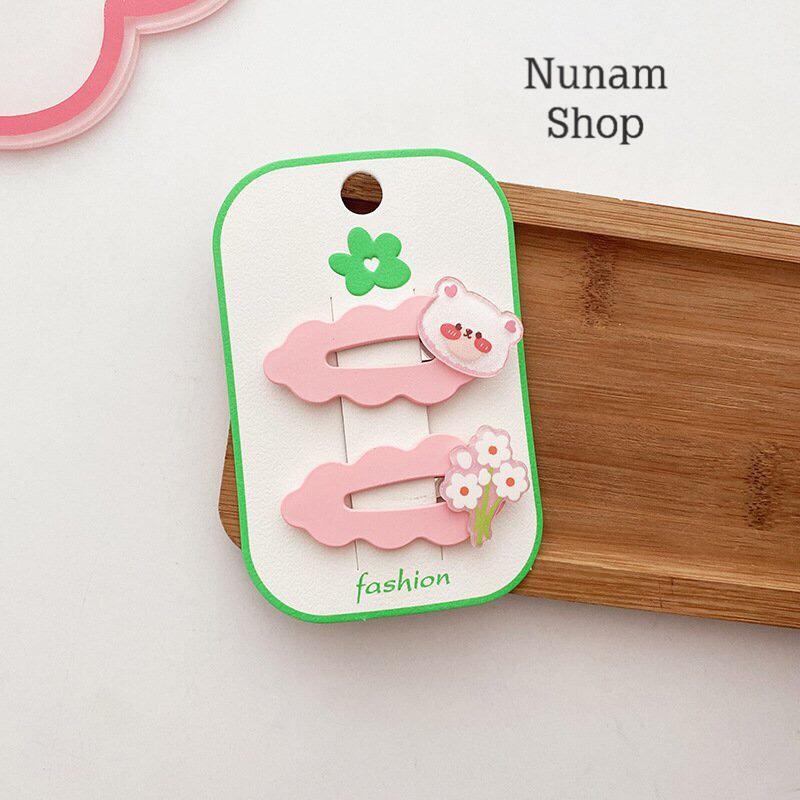 Set 2 cái kẹp tóc đám mây theo màu hot trend hàn quốc cho cả mẹ và bé, kẹp tóc cute Nunam Shop