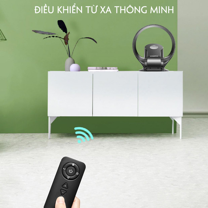 Quạt Điện Không Cánh Đa Năng, Quạt Điện Không Cánh Tăng Áp An Toàn Với Trẻ Nhỏ Có Điều Khiển Từ Xa Ngả 120 Độ