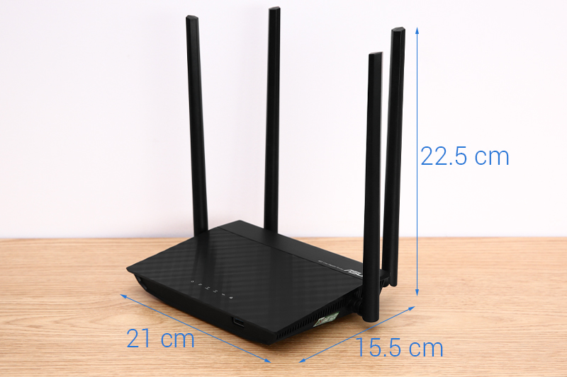 Bộ Phát Sóng Wifi Router Chuẩn AC1300UHP Băng Tần Kép Asus AC1300 Đen - Hàng chính hãng