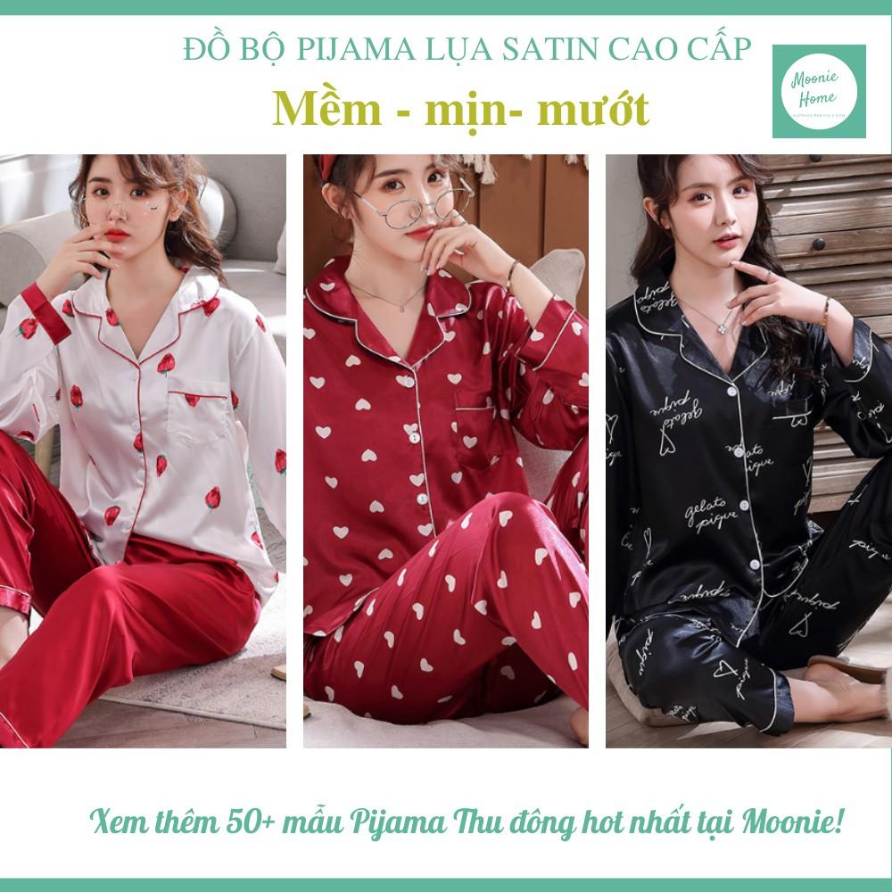 Đồ Ngủ Pijama Nữ Lụa Dài Chất Satin Đẹp (Ảnh + Video thật)