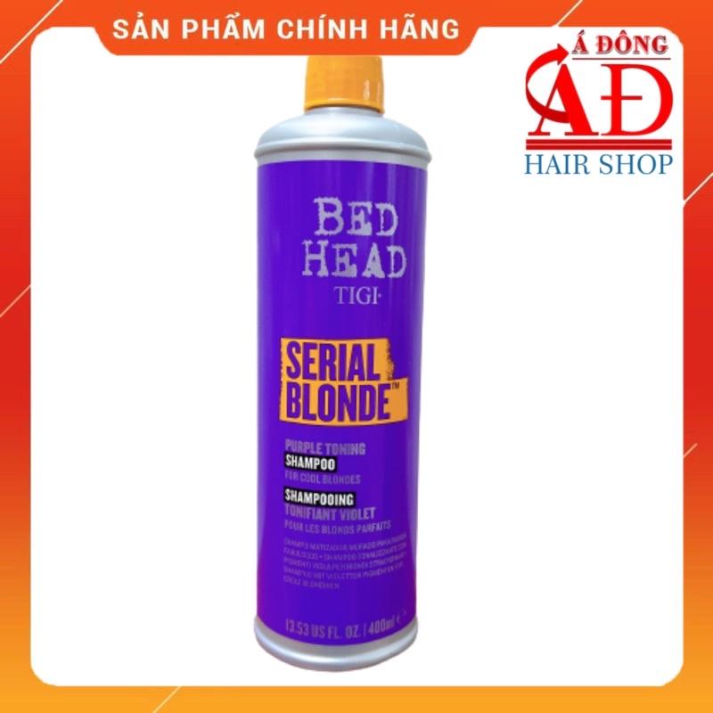 DẦU GỘI TÍM KHỬ VÀNG TIGI BEDHEAD SERIAL BLOND TONING PURPLE CHO TÓC TRẮNG XÁM SILVER 400ML