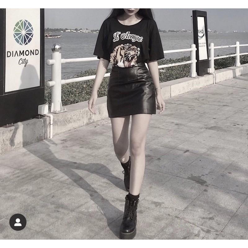 Chân váy da form ôm - Sành điệu
