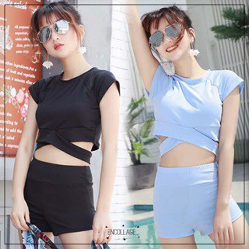 Đồ bơi nữ bikini 3 mảnh áo tắm nữ sinh áo tắm ba mảnh xẻ sâu gợi cảm size lớn QC001
