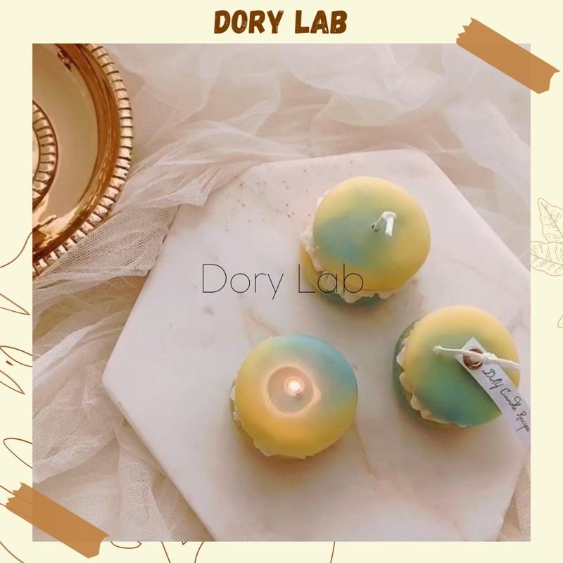 Nến Thơm Bánh Macaron Màu Ombre Độc Đáo Handmade Không Khói, Phụ Kiện Decor Chụp Ảnh - Dory Lab