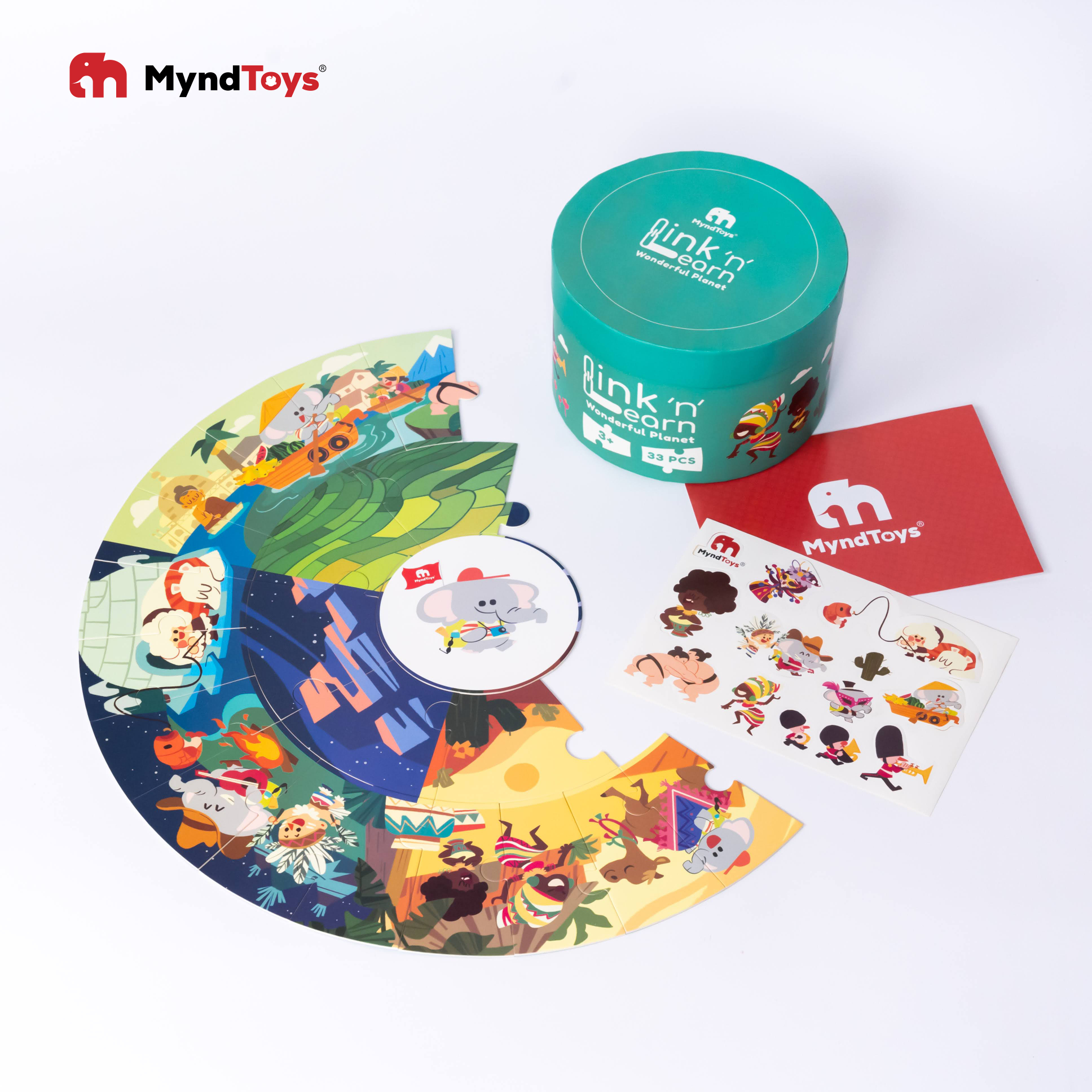 Đồ Chơi Giáo Dục, Bộ Xếp Hình Myndtoys Link ‘n’ Learn - Wonderful Planet - Dành Cho Bé Trên 3 Tuổi