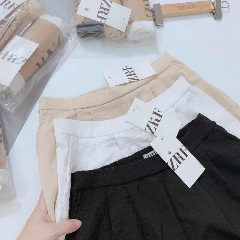 Quần đùi nữ - quần short nữ dáng váy chất đũi siêu mát