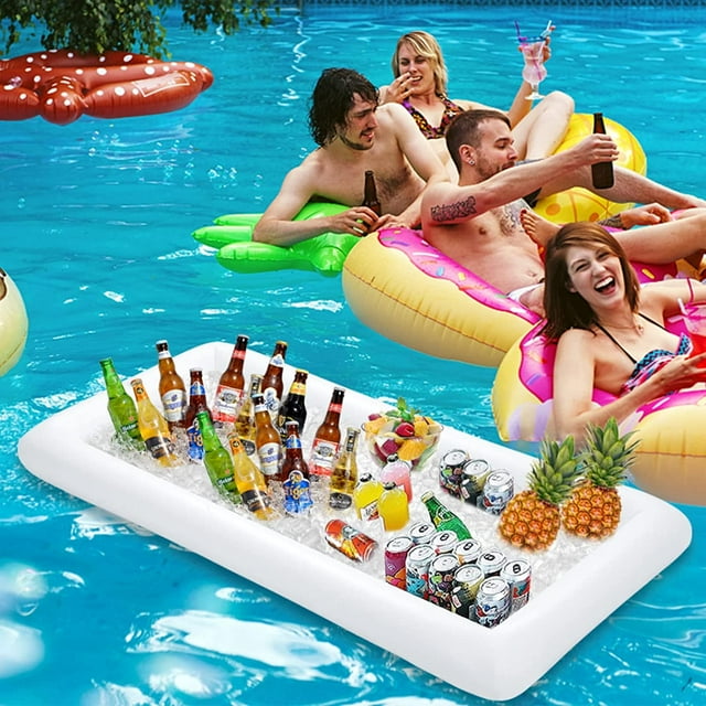Phao Bơm Hơi Giữ Lạnh Thức Uống Tiệc Hồ Bơi Bàn Ăn Tray Inflatable Float Party