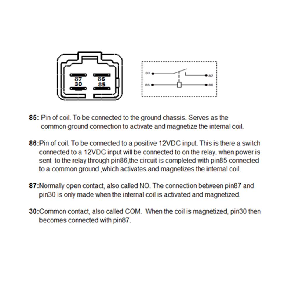 3pcs 12V 30A 4 Pin SPST Relay General Purpose Power Relay High Current