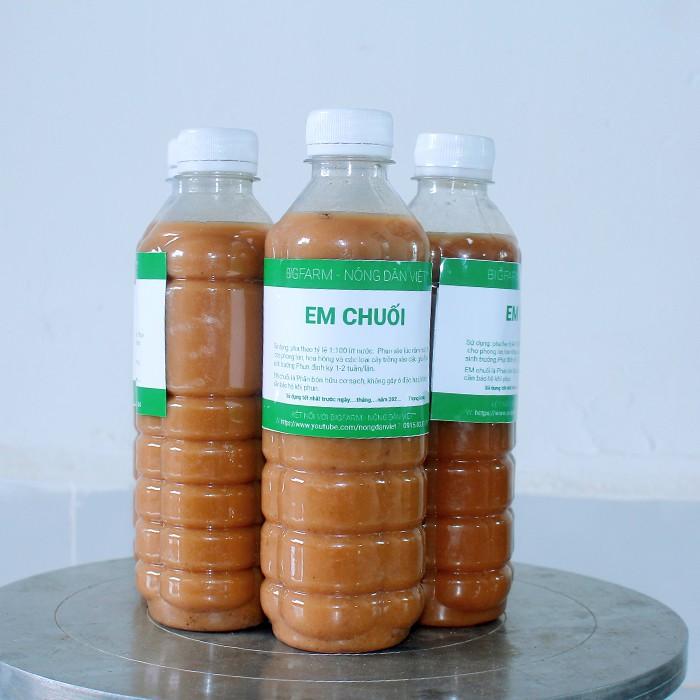 Combo 3 chai chế phẩm vi sinh dịch chuối lên men 500ml kích thích hoa hồng đâm chồi, ra hoa