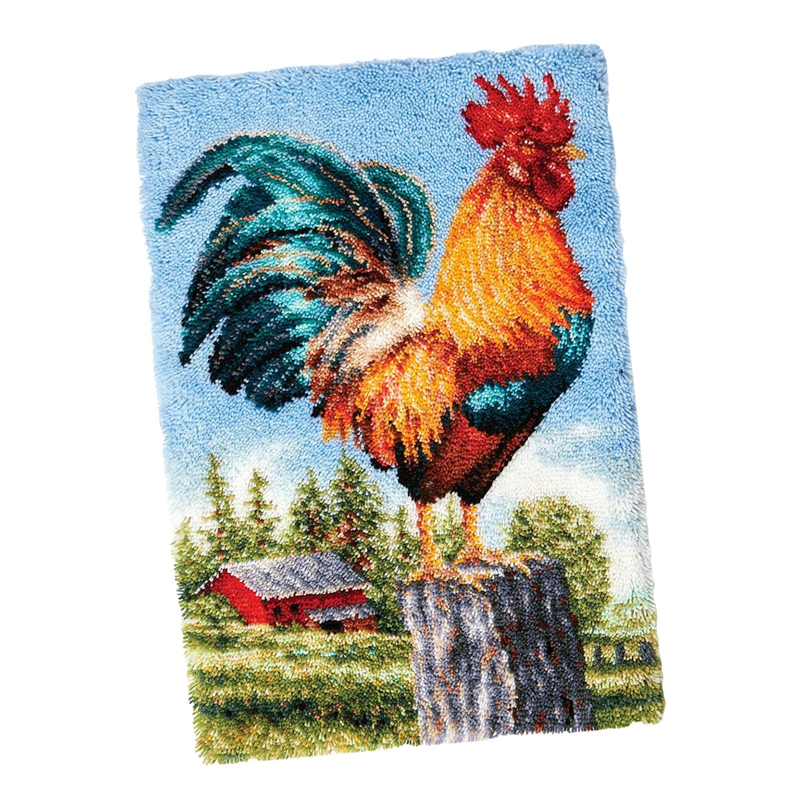 Bear Latch Hook DIY Hand Craft for Pillow Mat Cushion Carpet Rug 50x40cm