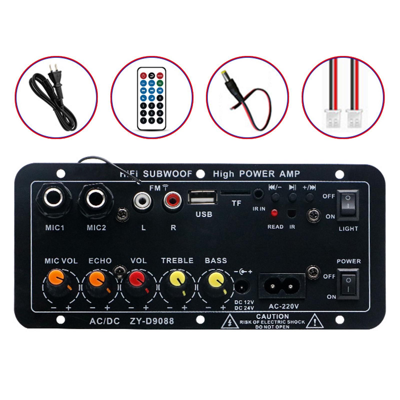 Amplifier Board Mini HiFi Subwoofer Amplifier for Home Audio Car Speakers US