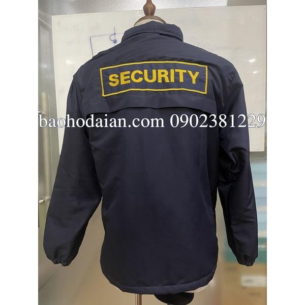 Áo khoác bảo vệ lót trần bông thêu chữ SECURITY
