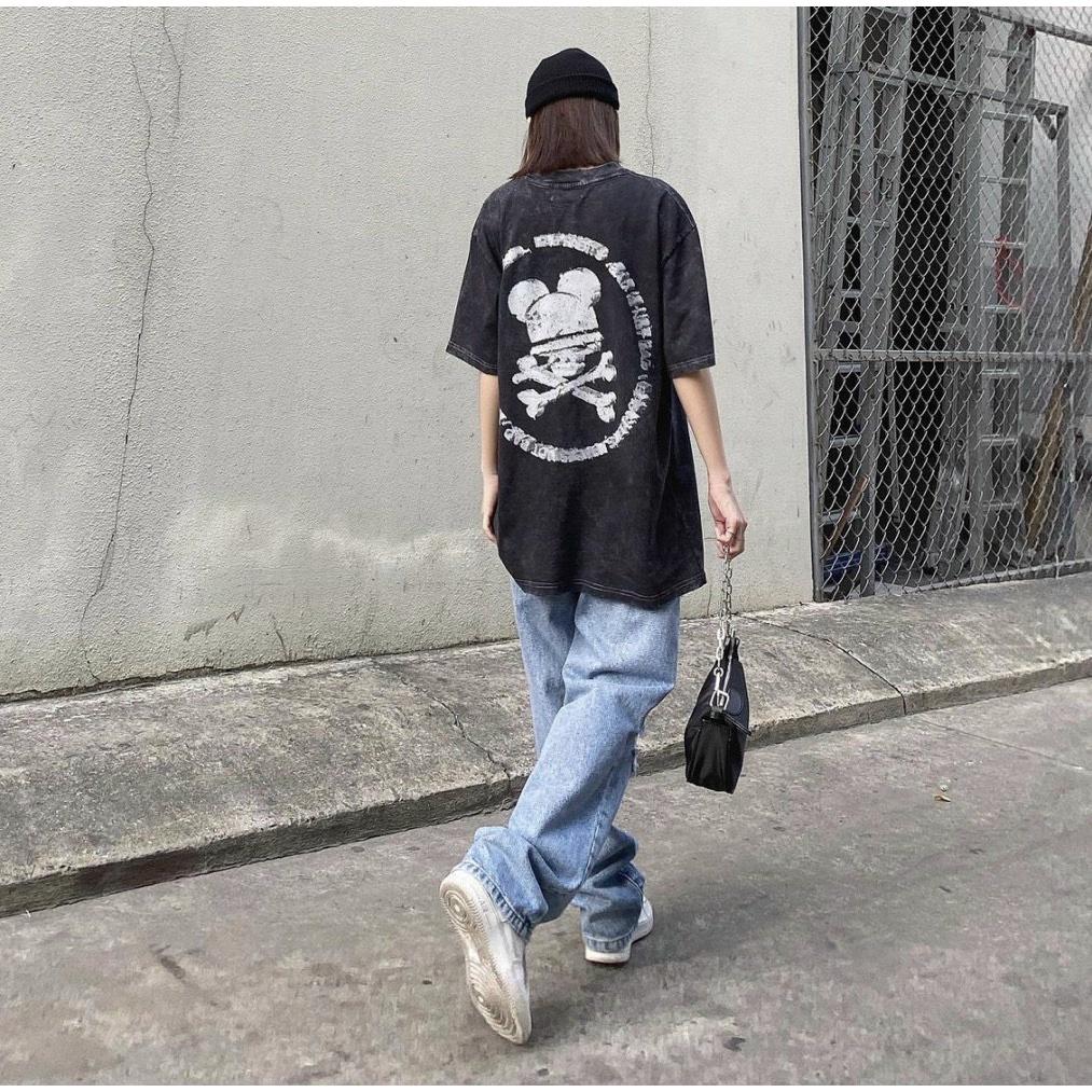 Áo Thun Local Brand Bad Habits Not Bad Wash Xám Nam Nữ Tay Lỡ Unisex Full Mạc