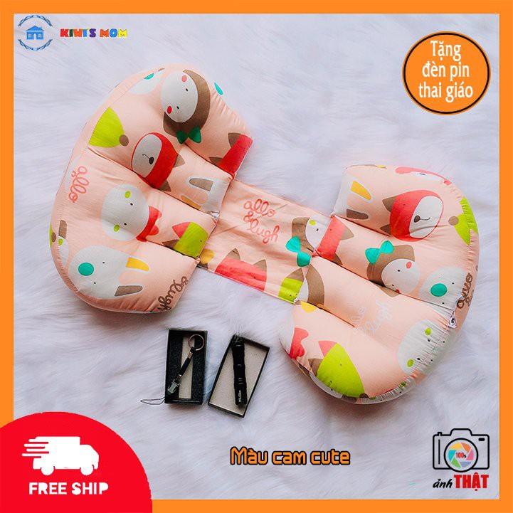 GỐI ĐỠ BỤNG BẦU CÁNH TIÊN CAO CẤP - Điều chỉnh được khoảng cách, vải cotton Hàn Quốc