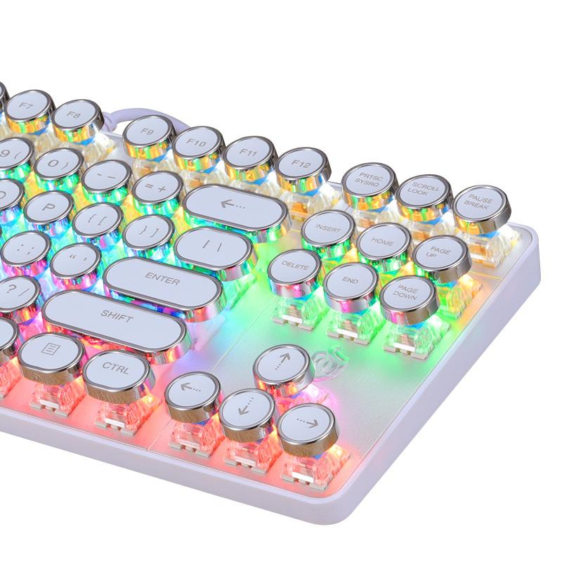 Giao Hàng Nhanh Thật Cơ Có Dây Chiếu Sáng RGB Punk Lại Mạ Xanh Công Tắc Đen Công Tắc Máy Tính Để Bàn Laptop Chơi Game