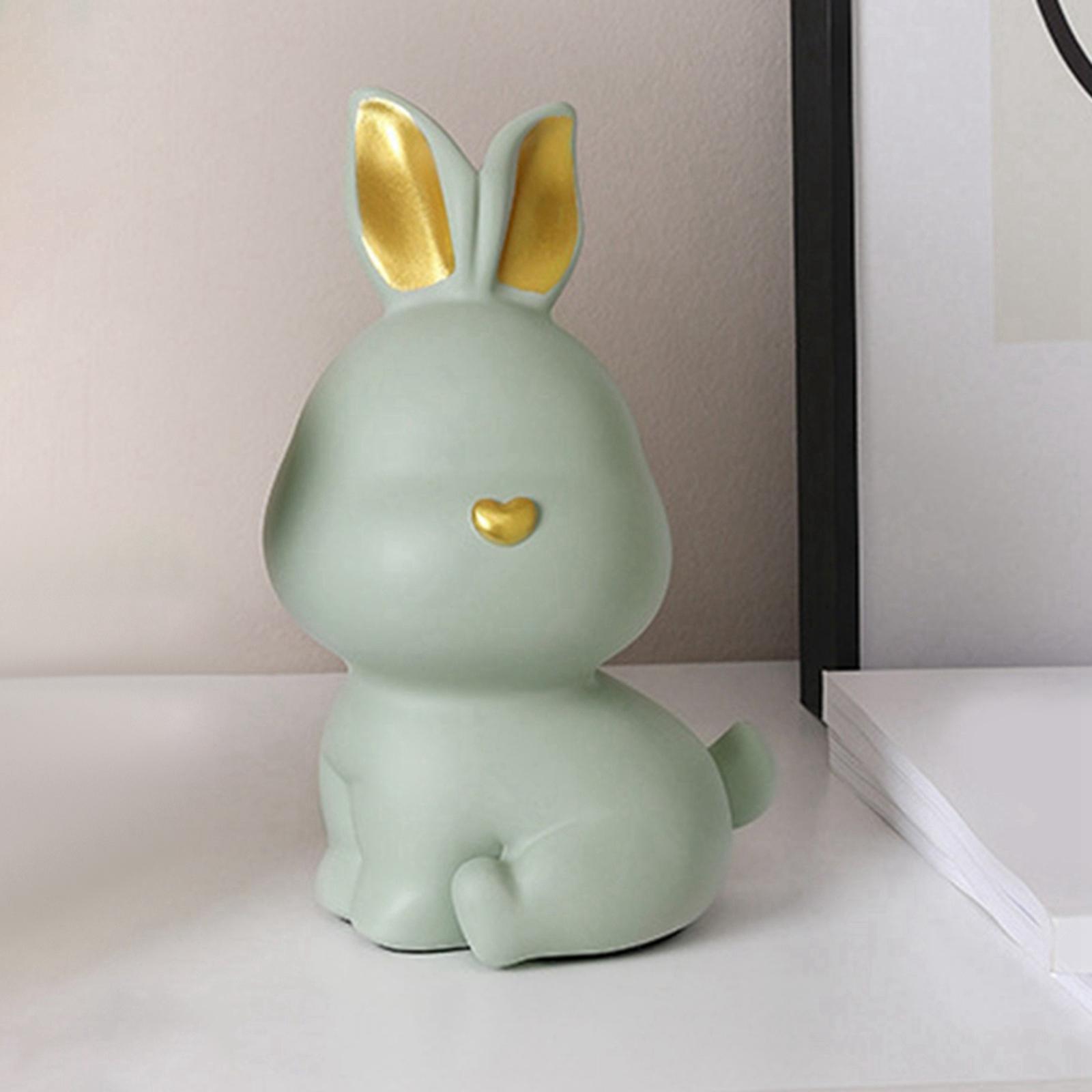 Rabbit Piggy Box Statue Container Money Box for Toddler