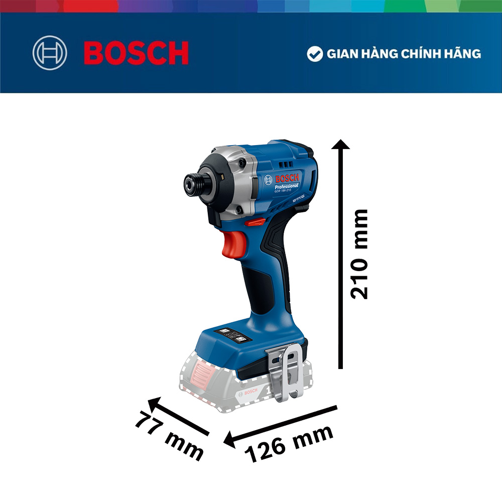 Máy vặn vít dùng pin Bosch GDR 18V-215 (SOLO)