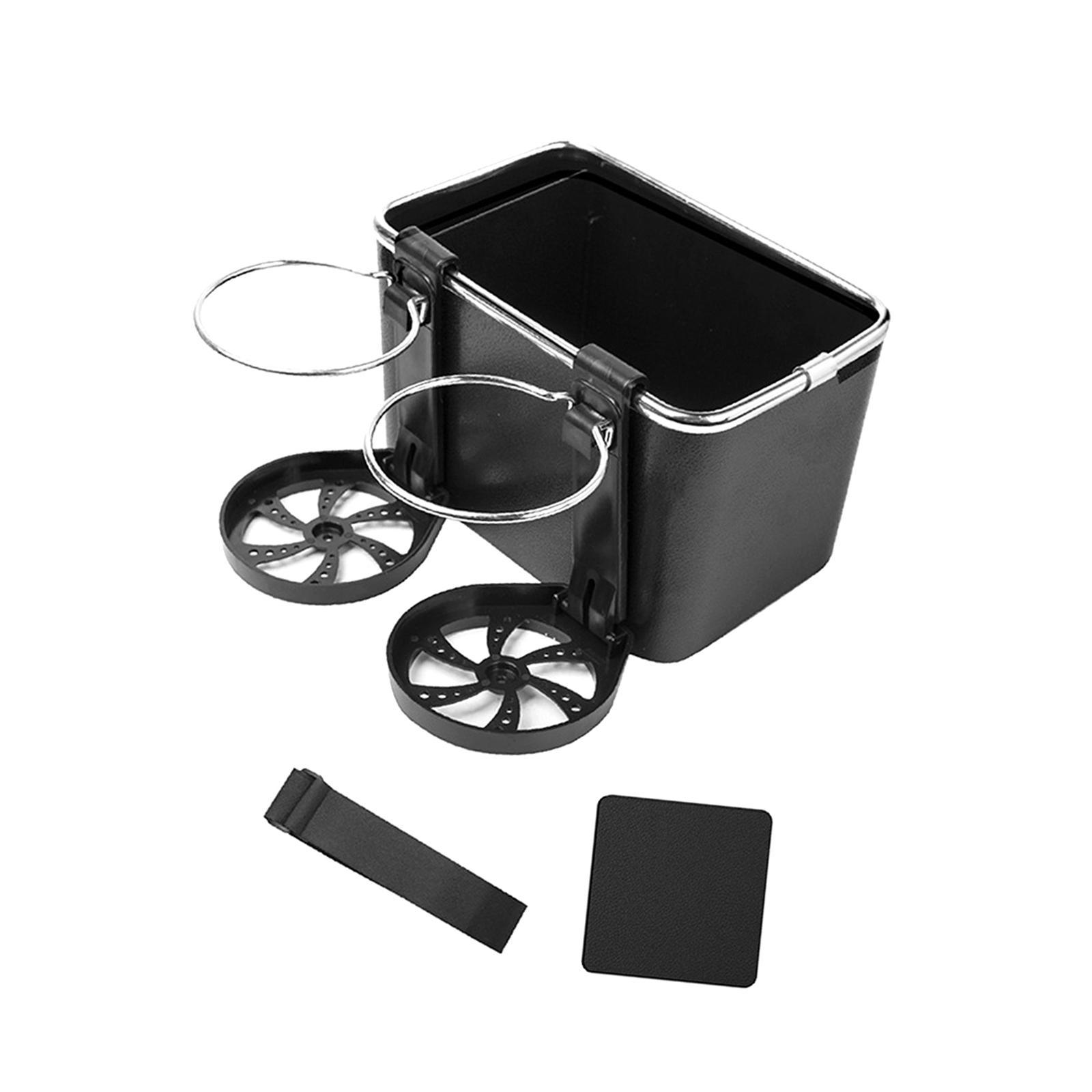 Car Armrest Storage box Drink Water Cup Holder for Caravans Black