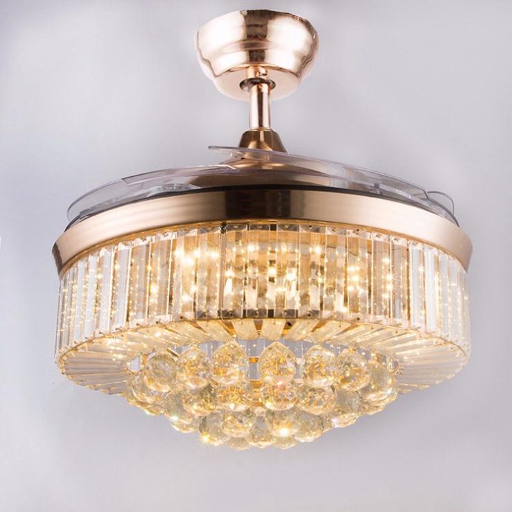 Quạt trần phối hợp đèn Ca Sỹ Pha Lê Q02 DDT