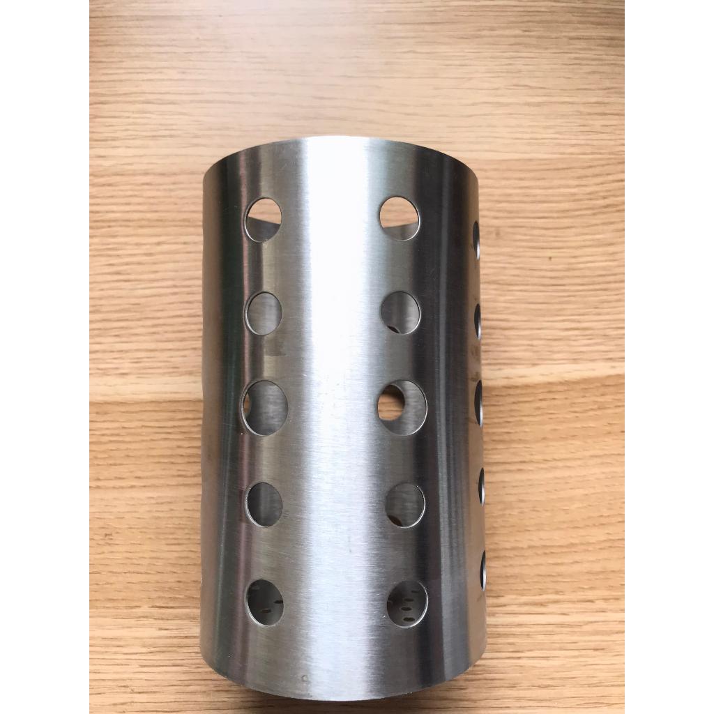 Ống đựng đũa muỗng inox SUS 304 hàng nhập khẩu dày đẹp dùng làm hũ đựng  muỗng đũa có lổ thoát nước