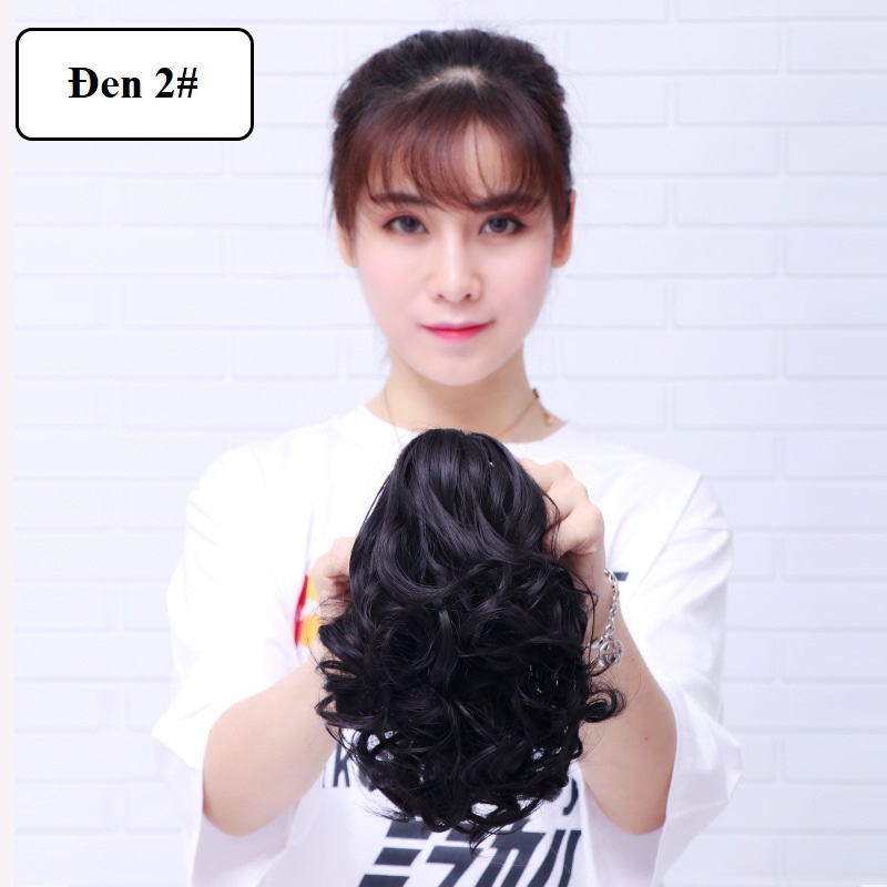 Ngoạm xoăn ngắn N151 FREESHIP ngoạm tóc giả, tóc giả kẹp ngoạm, quặm tóc giả nữ