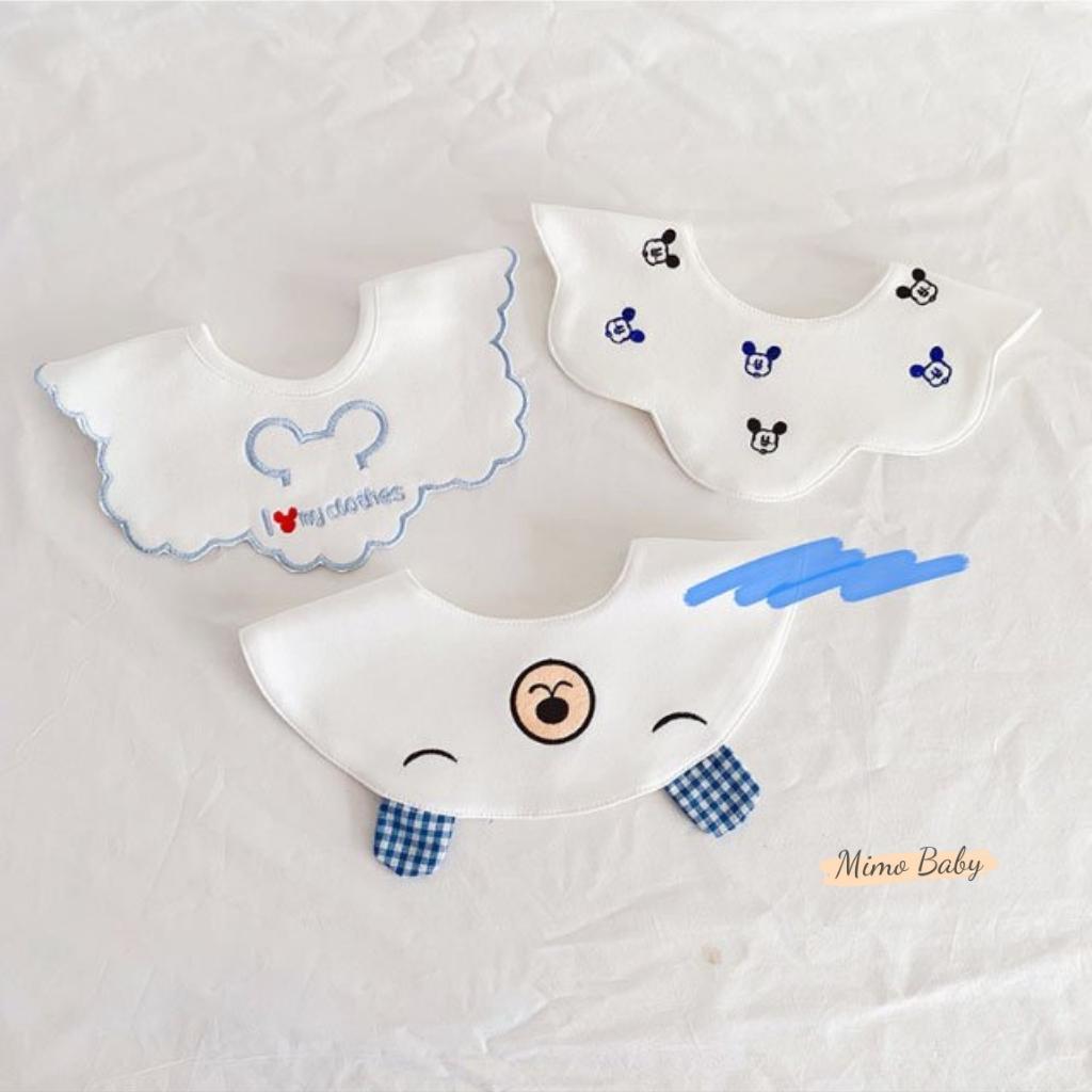 Set 3 yếm cổ cotton cao cấp họa tiết dễ thương cho bé YC13 Mimo Baby