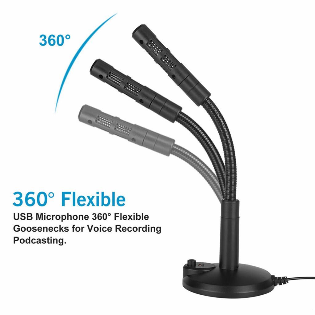 USB Microphone for Computer,Plug & Play Professional PC Microphone with Mute Button, Desktop Condenser Mic Compatible with Recording