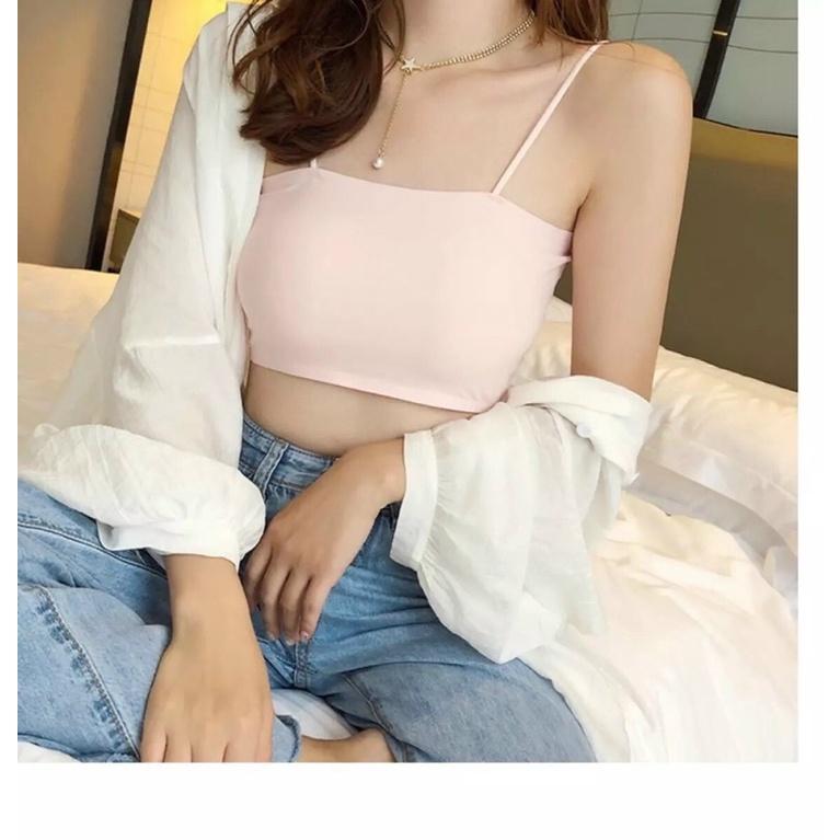 Áo Bra Quây Đúc Su Dáng Croptop Nhiều Màu Lựa Chọn Dễ Phối Đồ