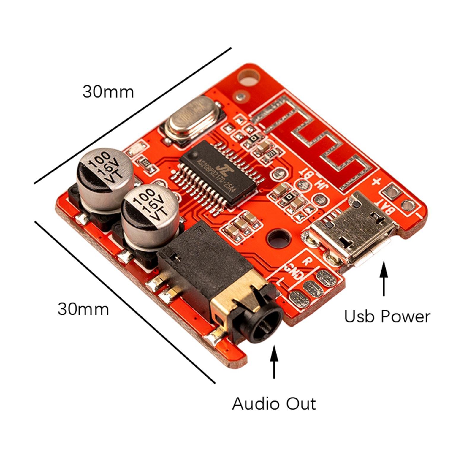 Bluetooth Receiver Board Board Music Module SNR 90dB THD+N -70dB red