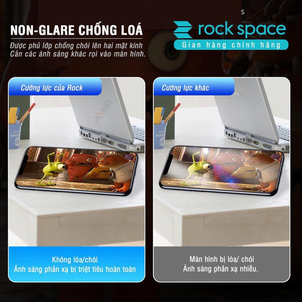 Miếng dán cao cấp rock space dành cho iPhone 12 Pro Max, 12Pro, 12 mini, 11, 11Pro, 11ProMax, X, XS, XR dán màn hình/ mặt sau lưng điện thoại phục hồi vết xước nhỏ chống ánh sáng xanh - Hàng chính hãng