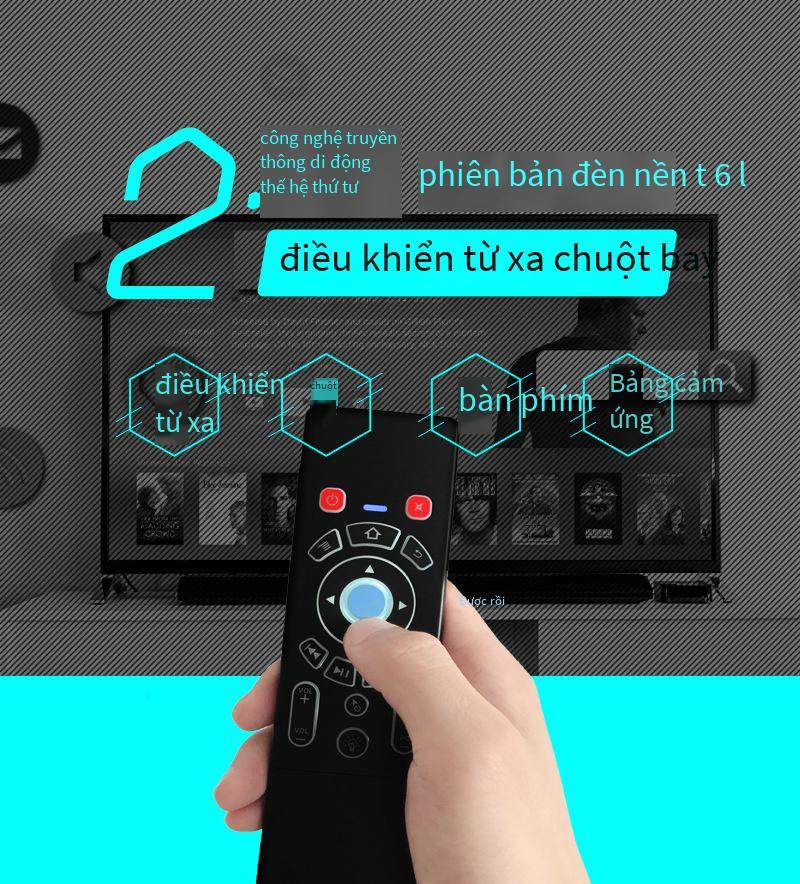 Khuyến mại phiên bản đèn nền không dây 2.4G T6L chuột không khí học tập hồng ngoại bàn phím mini Android set-top box airmouse
