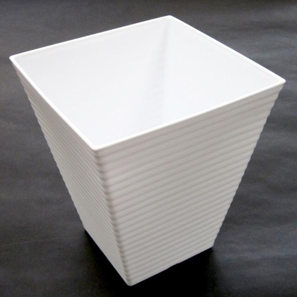 Chậu trồng hoa vuông màu trắng cao 19,3cm - Hàng Nội Địa Nhật