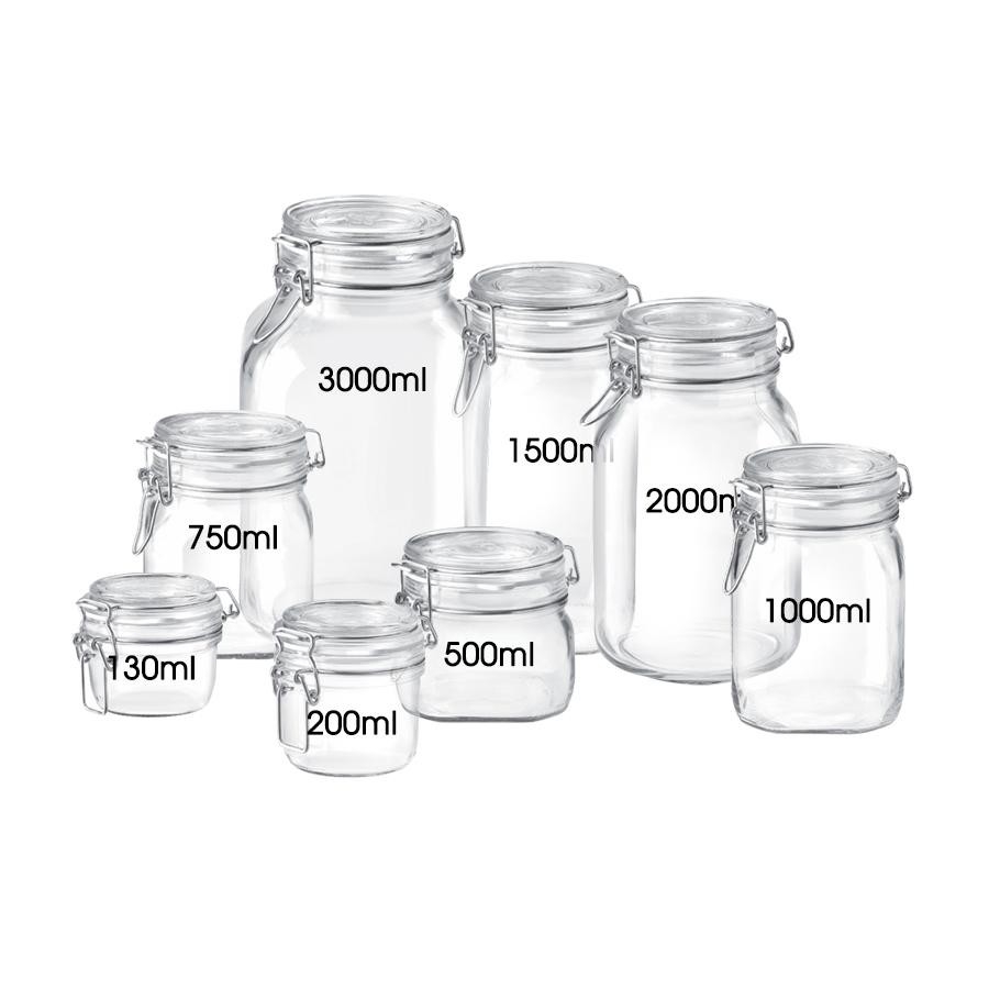 Hũ thủy tinh nắp cài Fido 1000ml