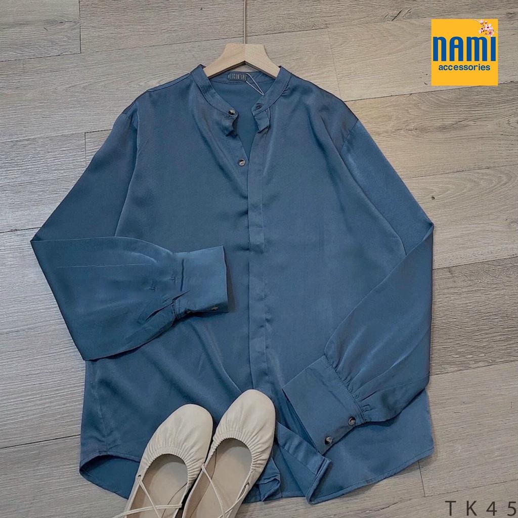 Áo Sơmi Trụ Tay Dài Xinh Xắn Dễ Mặc Mát Mẻ Quanh Năm Phối Đồ Vô Tư - ATNU035