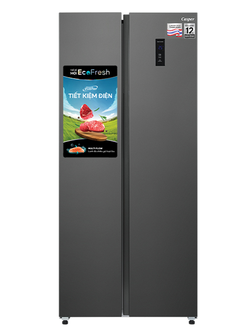 Tủ lạnh Casper Inverter 458 lít Side By Side RS-460PG - Hàng chính hãng - Chỉ giao HCM