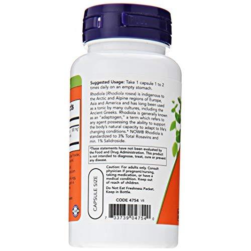 Viên Uống Now Rhodiola Rosea 500mg