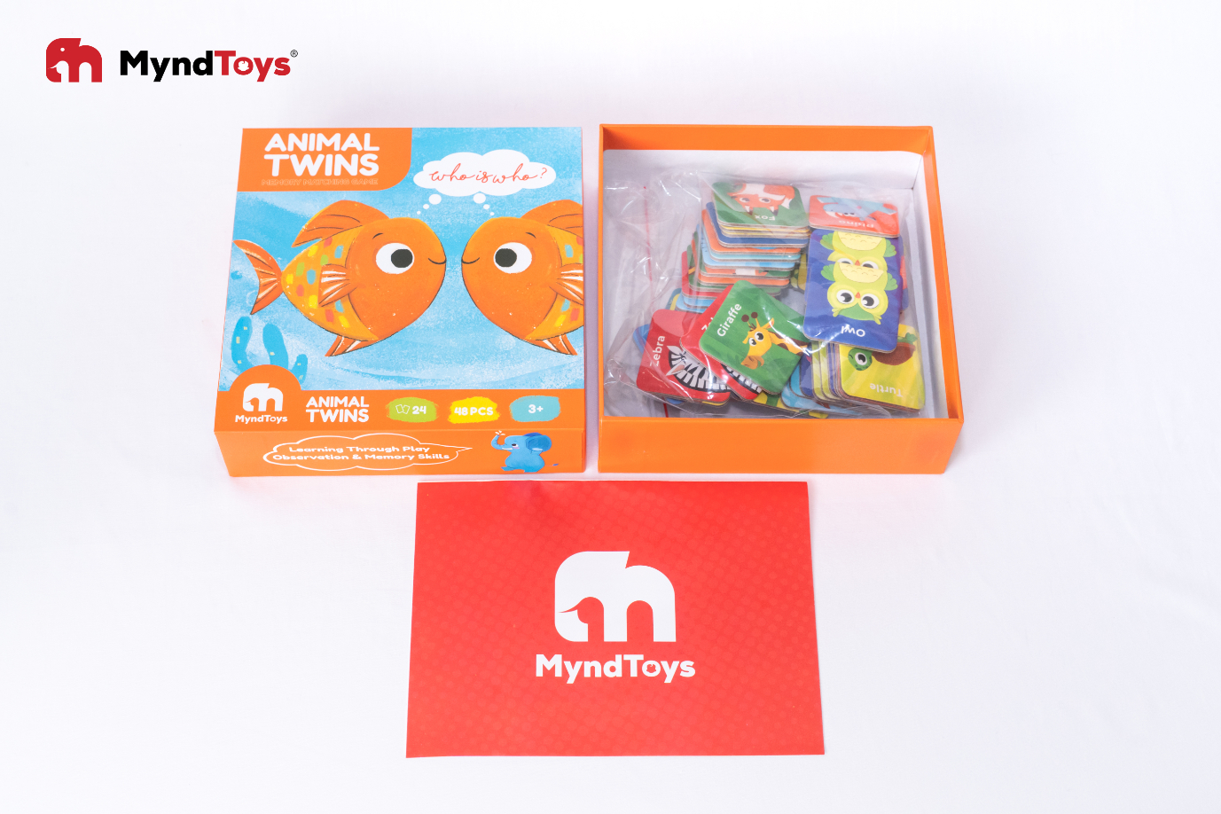 Đồ Chơi Xếp Hình MyndToys - Animal Twins - Memory Matching Game 48 Thẻ Dành Cho Các Bé Trên 2 Tuổi