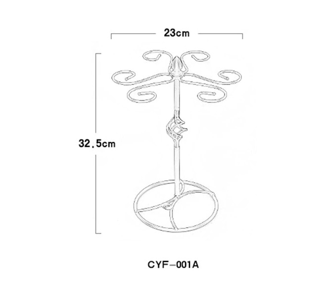 Giá Treo 6 Ly Vang Màu Đồng NT001Đ