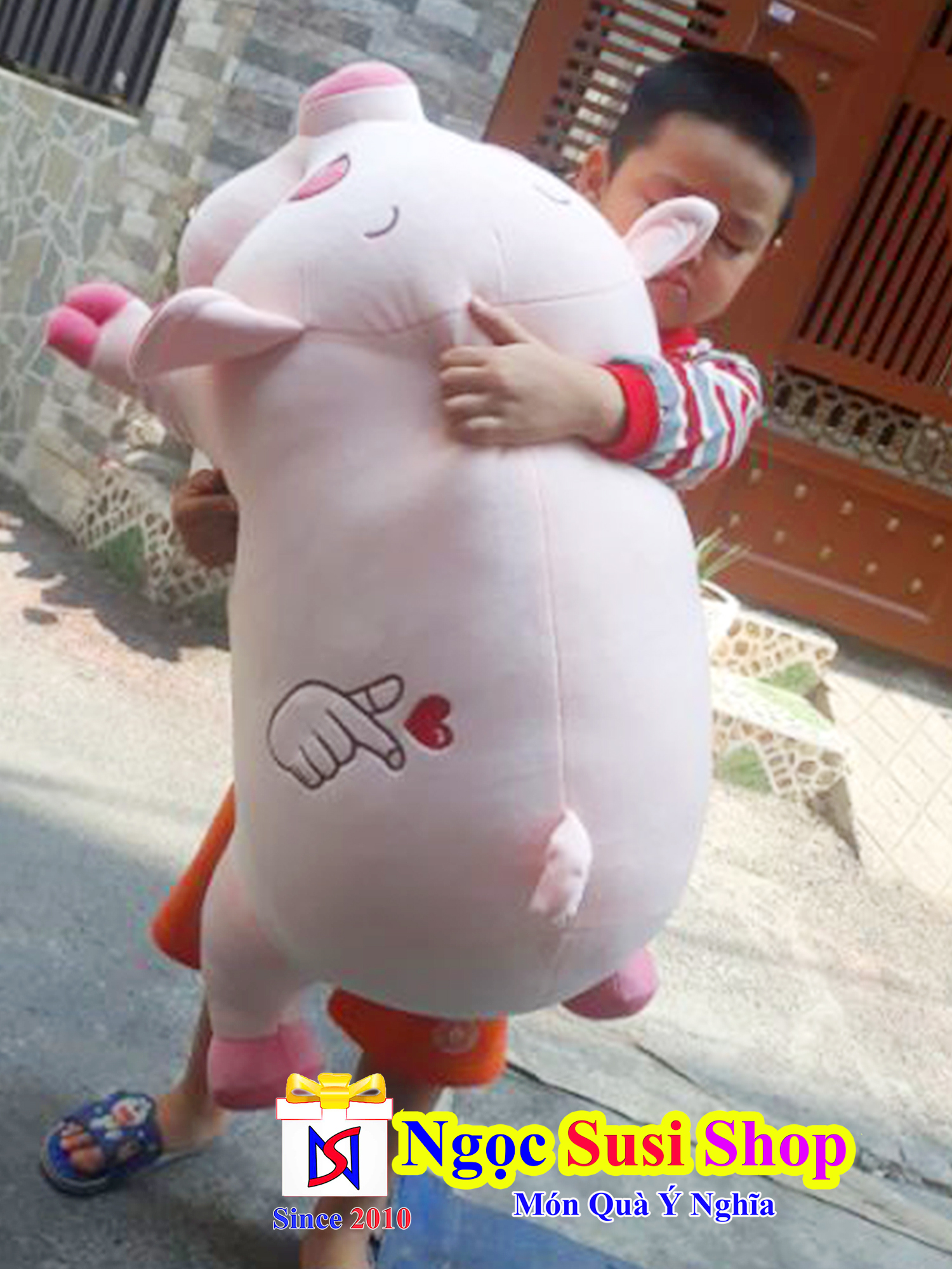 GẤU BÔNG HEO NGỦ HEO HÍ SIÊU TO KHỔNG LỒ SIÊU MỊN