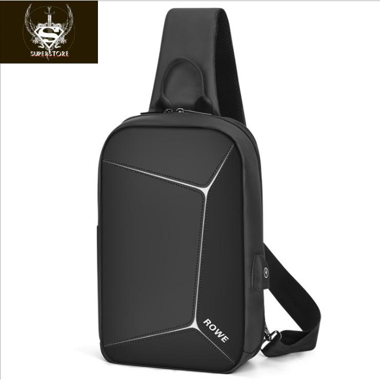 Túi đeo chéo Rowe 0119 Black Chest Men - Skylife