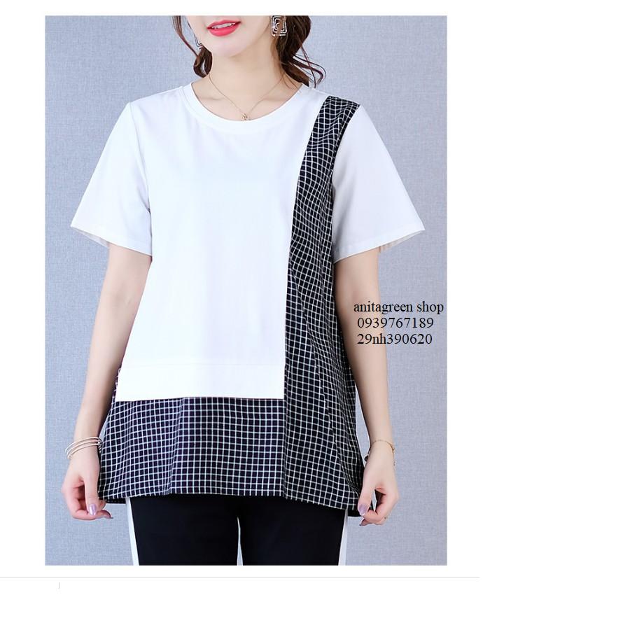 Nh390620-ÁO KIỂU PHỐI SỌC NỮ TÍNH