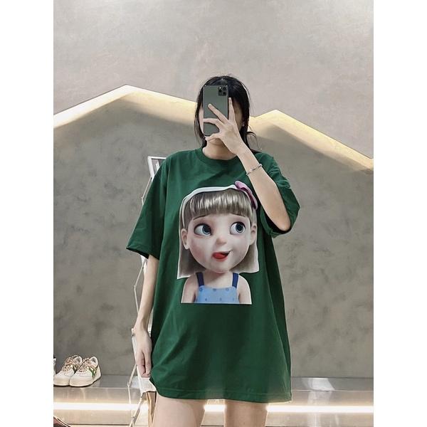 Áo thun tay lỡ áo thun đôi siêu cute vải cotton 2 chiều