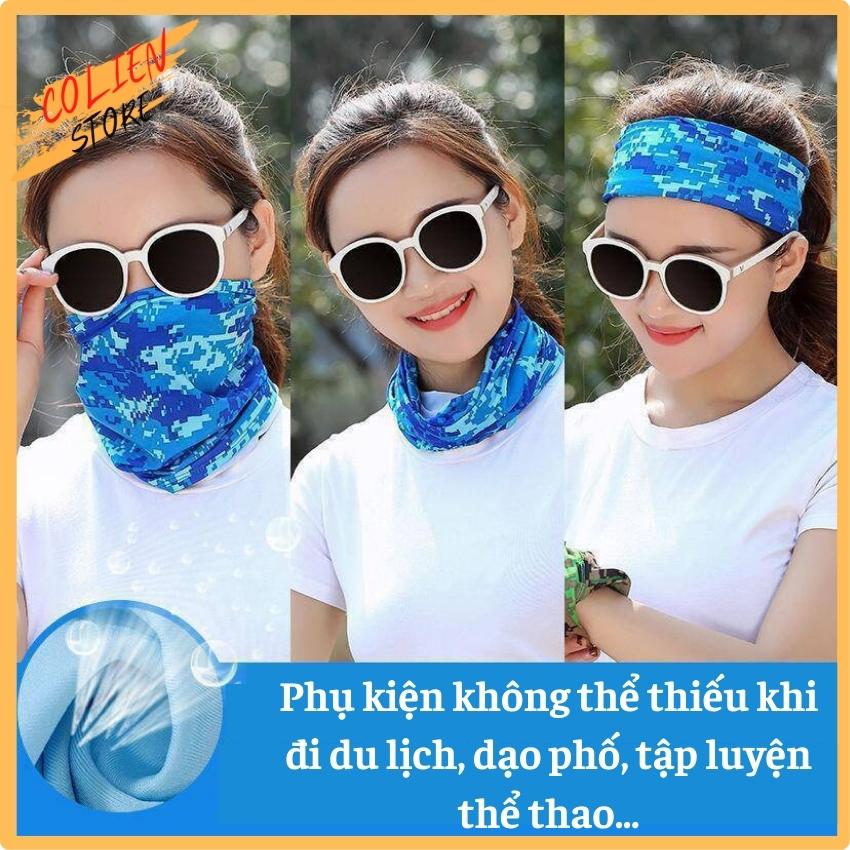 Khẩu Trang Đa Năng Chống Nắng, Tia UV Phong Cách Thể Thao Chất Liệu Thun Lạnh, Co Giãn Tốt Ôm Sát Mặt, Thoáng Khí, Tạo Nhiều Kiểu Khi Sử Dụng