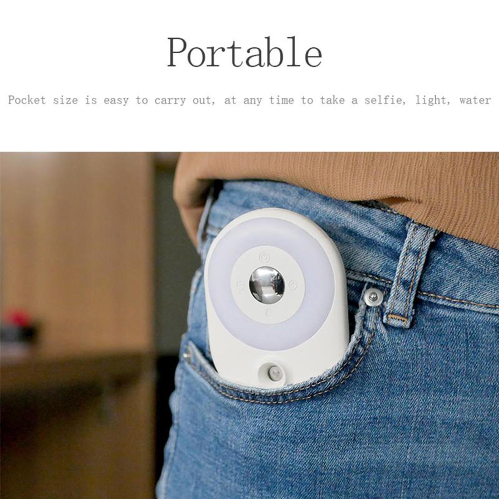 Selfie Light Ring for Phone, 4 Kinds of Brightness Selfie Light Ring, Rechargeable Portable  Mini Phone Lights for