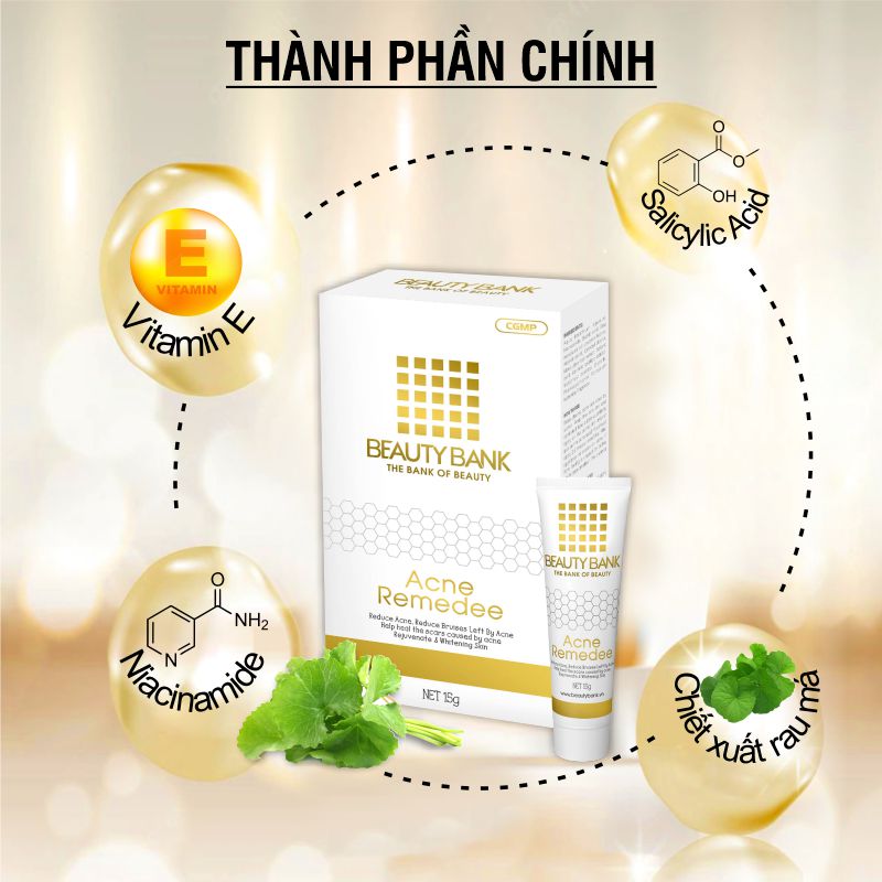 [BEAUTY BANK] Kem mụn, giảm thâm, nhanh lành sẹo, trắng da, dưỡng da ACNE REMEDEE