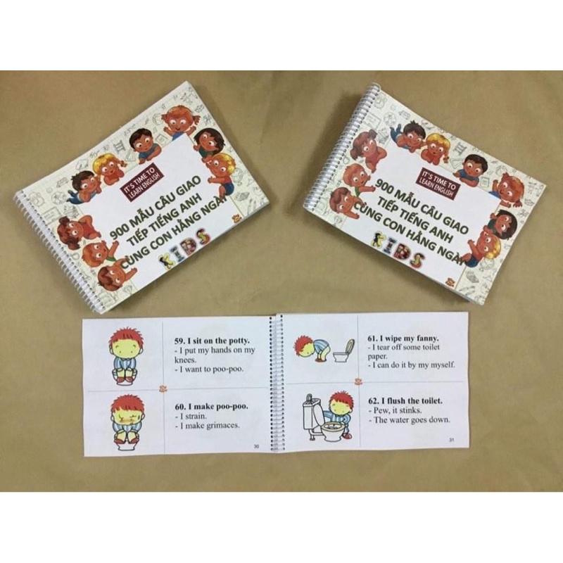 FLASHCARD 900 mẫu câu giao tiếp tiếng Anh cùng con hằng ngày